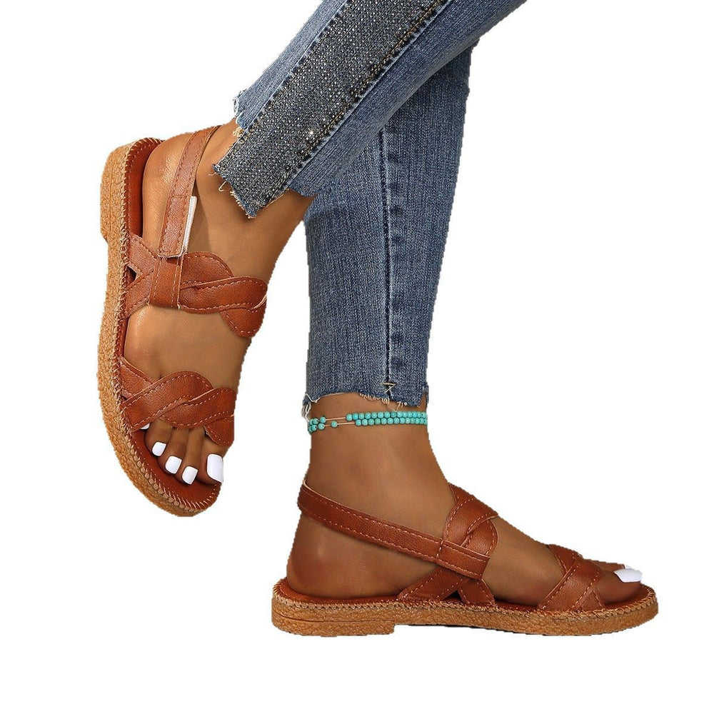 new plus size women's sandals (sizes 36-43) - cross-border flat sandals, comfortable casual beach sandals, wholesale for export