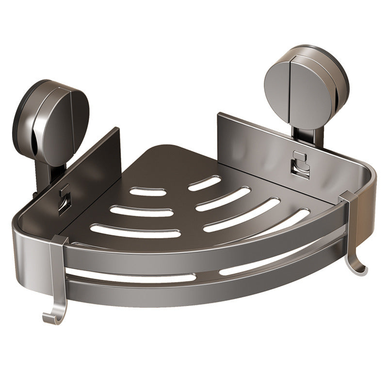 Thickened suction cup bathroom storage rack punch-free wall-mounted bathroom new arrival triangle basket corner storage rack