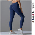 European and american high-waisted butt-lifting compression leggings for women - seamless yoga pants for running and training, quick-drying, breathable, stretchy, tummy control fitness pants
