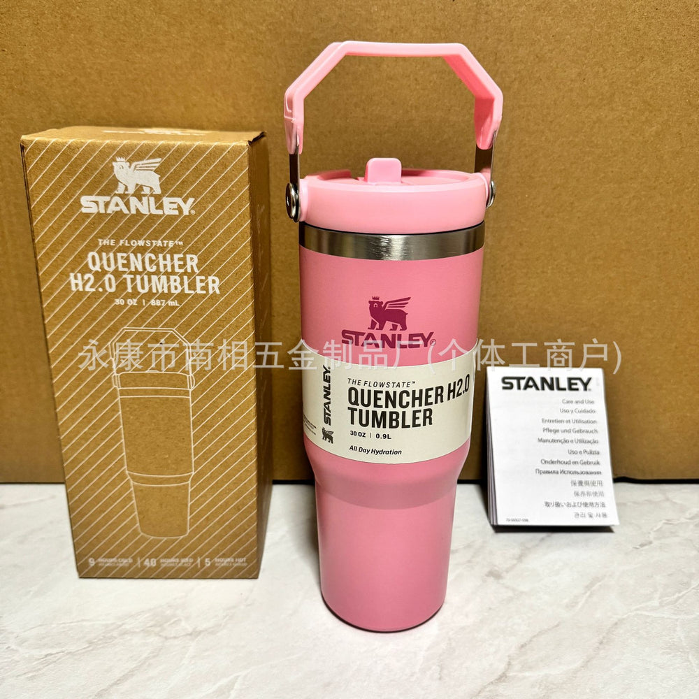 Stanley insulated straw cup - 304 stainless steel portable tumbler for outdoor, car, and sports use