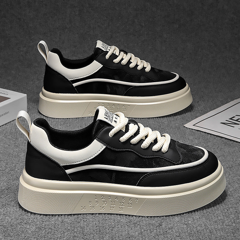 Men's shoes 2025 new autumn breathable versatile casual shoes lightweight soft sole sneakers wear-resistant athletic white shoes for men