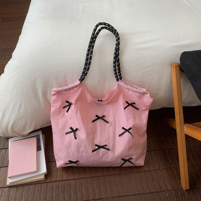 Sense of designbows bag koreanniche stylesweeteasiest for match shoulder bag spring and summernew arrival armpit bag tote bag