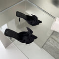 2026 french high heel pointed-toe sandals with bow detail - new summer collection, elegant and unique