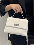Genuine leather women's bag - new spring 2025 fashion: stylish crossbody, minimalist commuter bag, trendy korean style, real leather shoulder bag