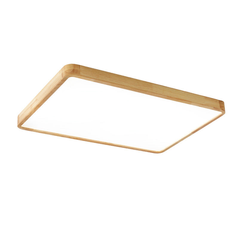 Log LED ceiling light Japanese style simple modern solid wood master bedroom dining room room balcony aisle atmospheric lighting