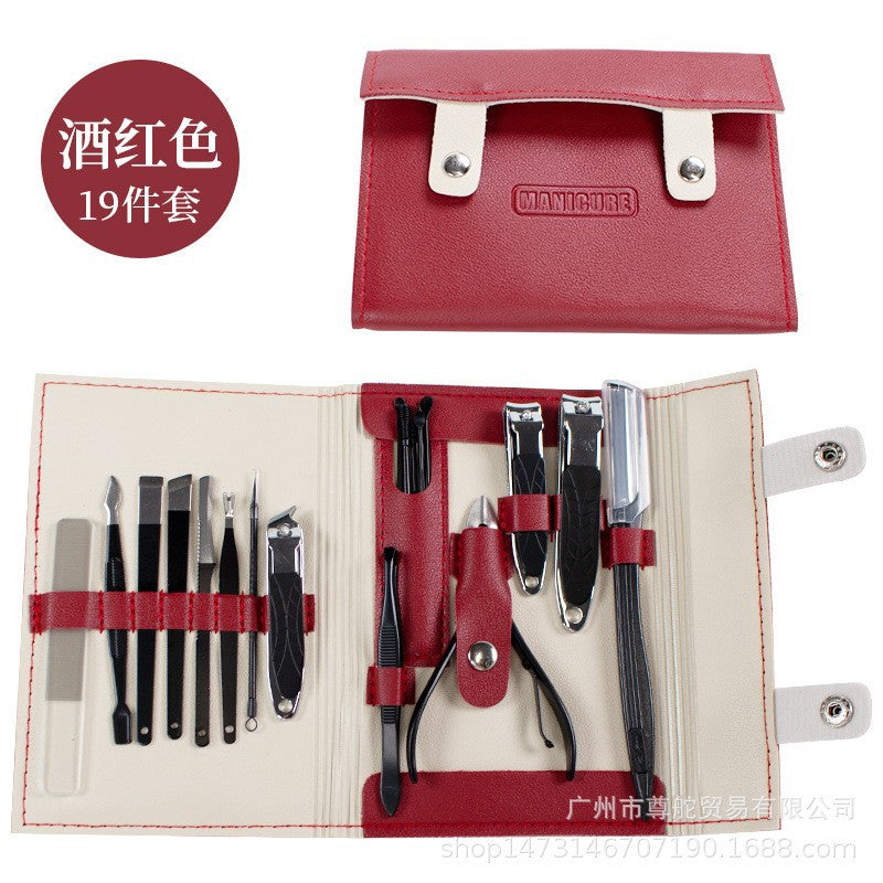 Portable stainless steel nail clipper set - angled edge nail clippers, grooming & beauty tools, nail nipper & scissors set