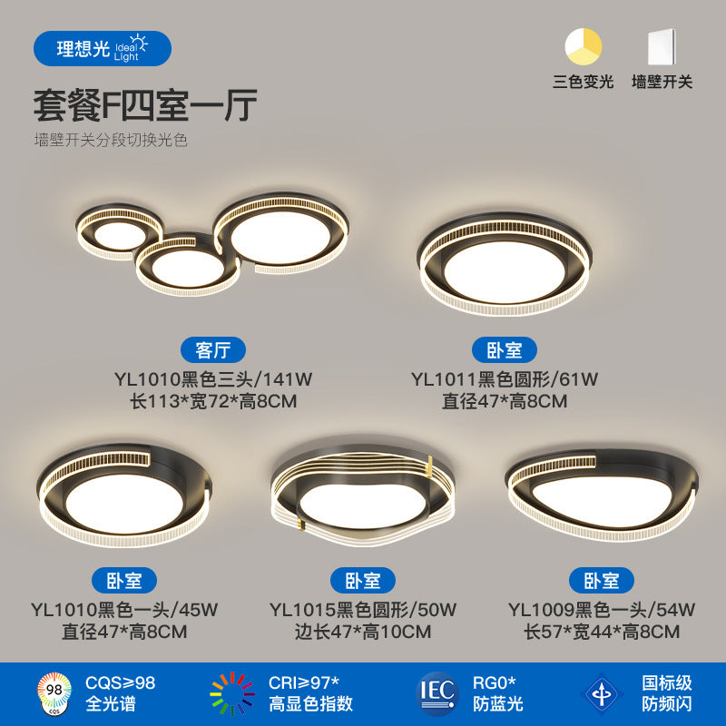 Italian minimalist living room main light modern minimalist high-end hall full spectrum bedroom ceiling light Zhongshan lighting atmosphere