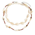 Bohemian necklace wholesale: cross-border fashion, beachy style, seashell necklace for women, vintage versatile, conch layering jewelry