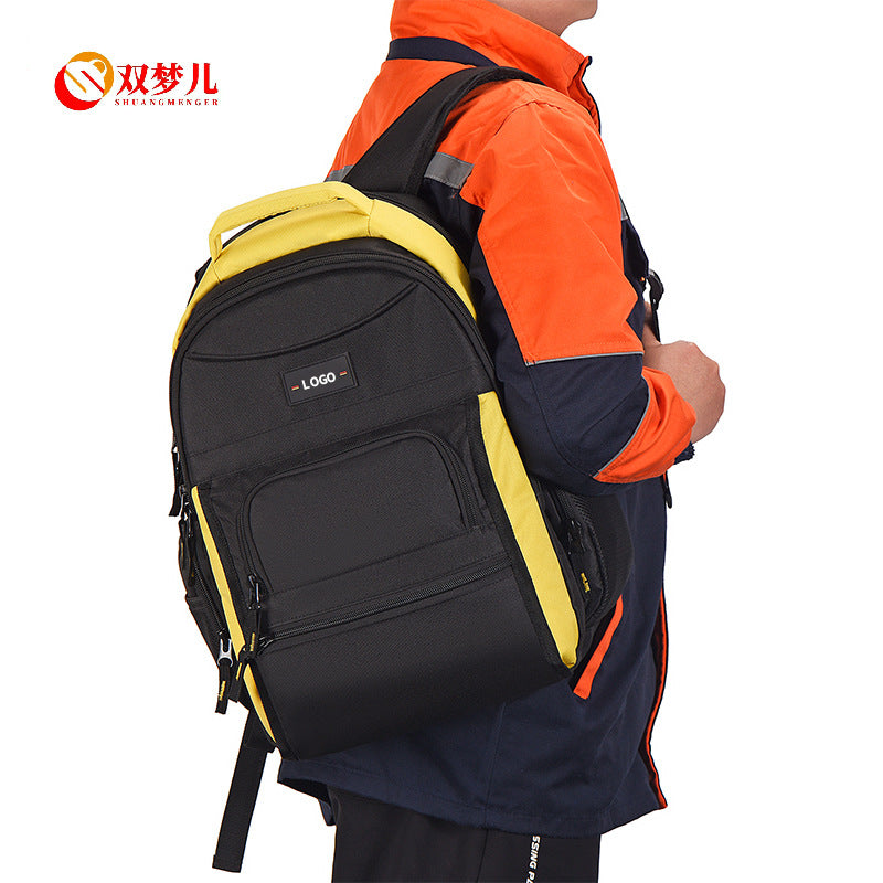 Custom Hardware Tools Storage Backpack Oxford Fabric Multifunctional Electrician Canvas Repair Portable Installation Toolbox