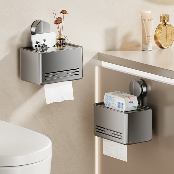 Suction cup tissue box toilet toilet carton toilet non-punching wall-mounted paper drawing roll holder toilet paper rack