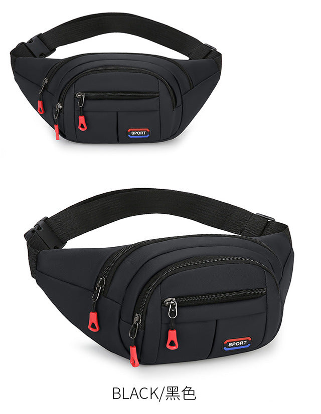 Sports Outdoor Multifunctional Fanny Bag Boys and Girls Large Capacity Simple Fashion Shoulder Bag Portable and Lightweight Oblique Span Bag