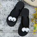 Plus size cute cartoon animal platform flip-flops - lightweight, casual, comfortable, perfect for shopping, travel, and beach days