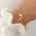 Amazon cross-border new arrival: letter beaded bow bracelet - elegant, versatile, fresh, sweet, and cute jewelry for women