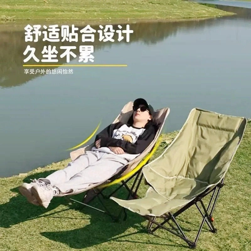 Three-speed adjustable foldable chair recliner simple foldable bed portable moon office lunch break nap office handy gadget