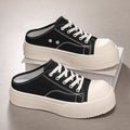 Canvas men's shoes summer breathable easiest for matchcasual big toe sneakers lazy one-leg sports heelless toe half drag