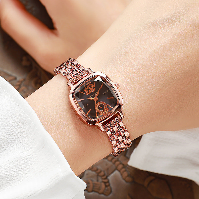 Honghong square steel belt watch women's niche classy watch women's watch women's quartz watch manufacturer wholesale