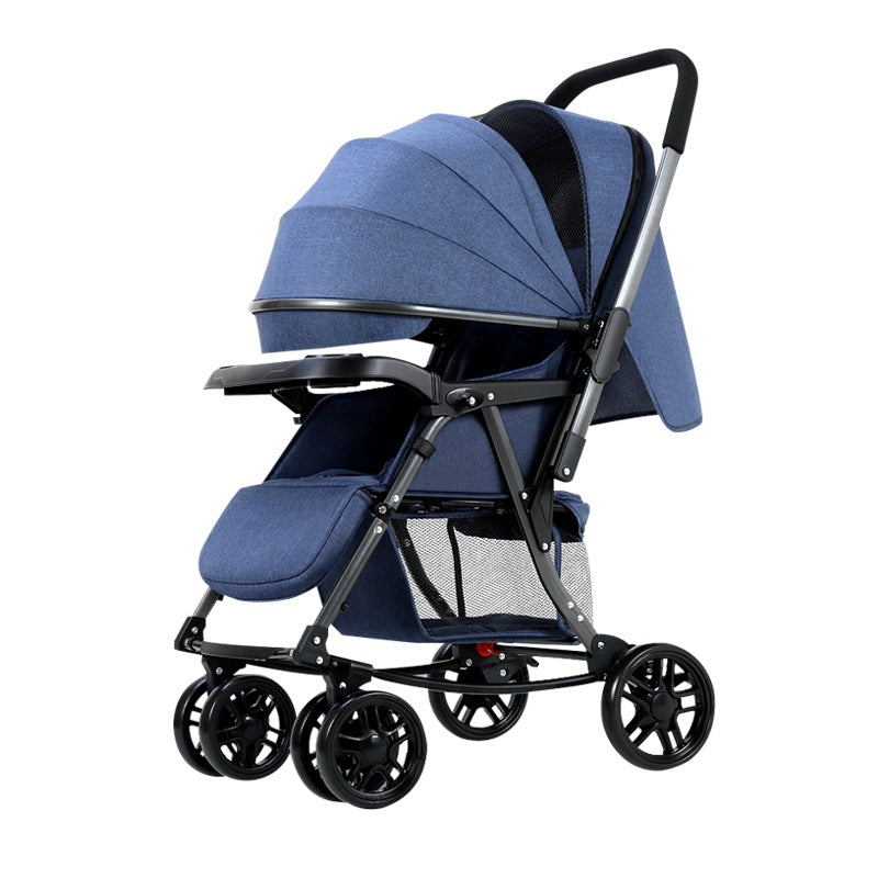 Baby stroller - reclining, multi-functional, one-click fold, two-way, lightweight, convertible rocking stroller
