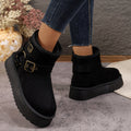 plus sizewinternew arrivalthick sole snow boots women's fleece-linedthickened short boots non-slipheattech cotton shoes wholesale