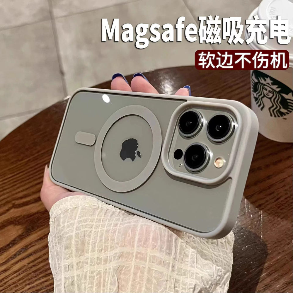 Boxed macaron magnetic compatible apple 17 pro max phone case, minimalist 16 iphone 18 drop-proof protective cover