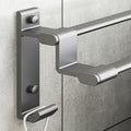 Punch-free towel rack space aluminum multi-layer bath towel rack bathroom gun gray towel rack bathroom wall hanging rod