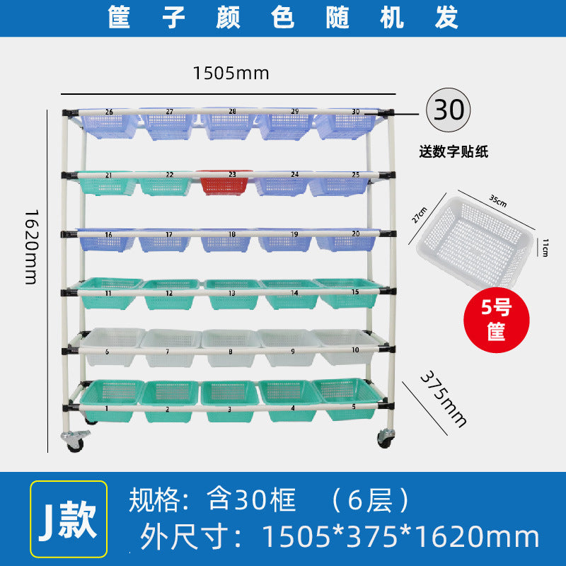 Mobile Shelf Wholesale Warehouse E-commerce Sorting Truck Wire Bar Picker Truck Silent Wheel Plastic Basket Wire Bar Truck Trolley