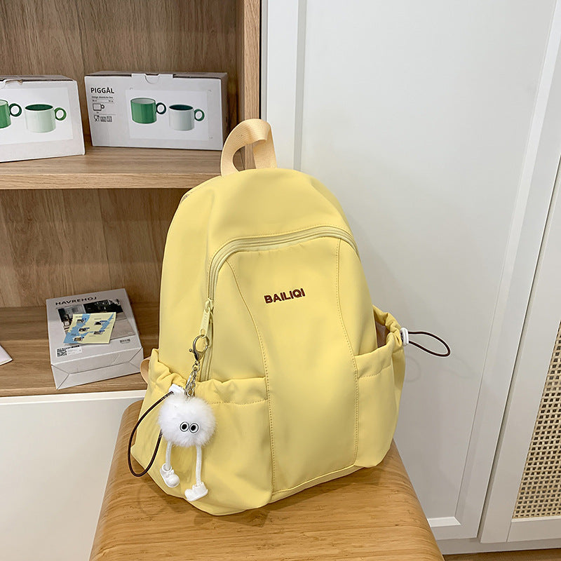Schoolbag daily travel spring outing travel pure colorpatchwork kindergarten backpack abrasion resistantwaterproof lightweight backpack