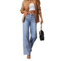 Women's wide-leg denim pants for export,  new  style, loose patchwork trousers, streetwear trendy washed jeans