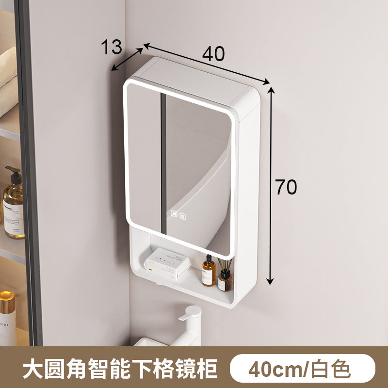 Honeycomb aluminum arc bathroom mirror cabinet lighting locker toilet wall-mounted mirror with vanity mirror smart mirror case