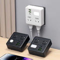 Wireless fast charging socket 86-type slim converter multifunctional power strip with usb port expansion and surge protection
