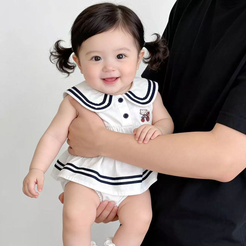 Spring sweet dress baby girl infant romper princess dress spring first birthday party outfit bodysuit dress