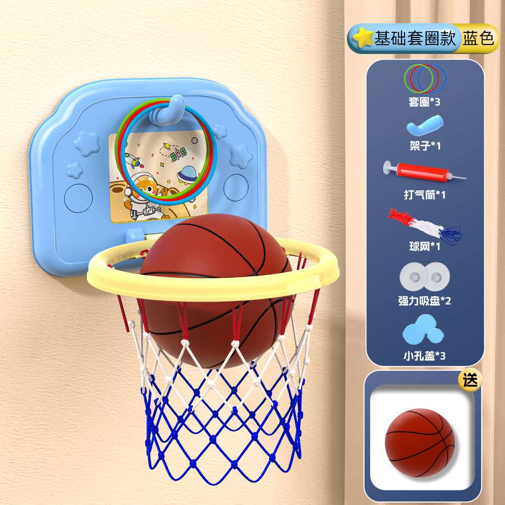 Kids' hanging basketball hoop - indoor/outdoor, no drilling required, foldable, with scoring system and rings - perfect for kindergarten basketball games and toys