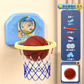 Kids' hanging basketball hoop - indoor/outdoor, no drilling required, foldable, with scoring system and rings - perfect for kindergarten basketball games and toys