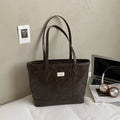 High-end retro bag for women, new autumn collection, versatile basket bag, fashionable and textured shoulder bag, large capacity tote bag