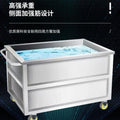Stainless steel square storage box movable water storage tank industrial water storage bucket trolley stewing bucket soaking pool