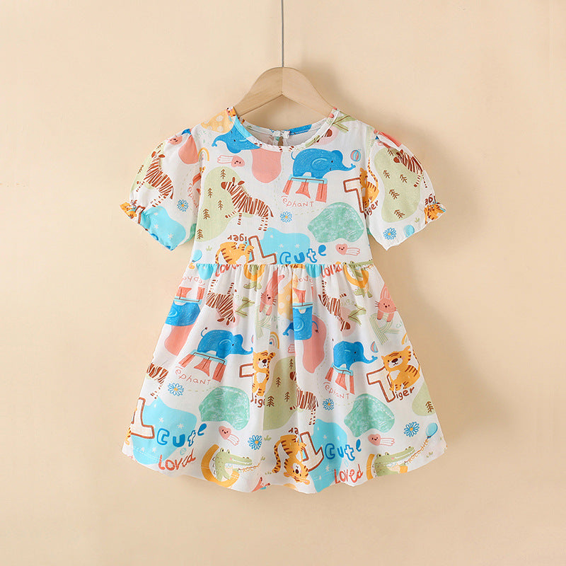 New girls' summer floral dress - kids' princess sundress - beach dress - summer cotton gauze cami dress -  collection