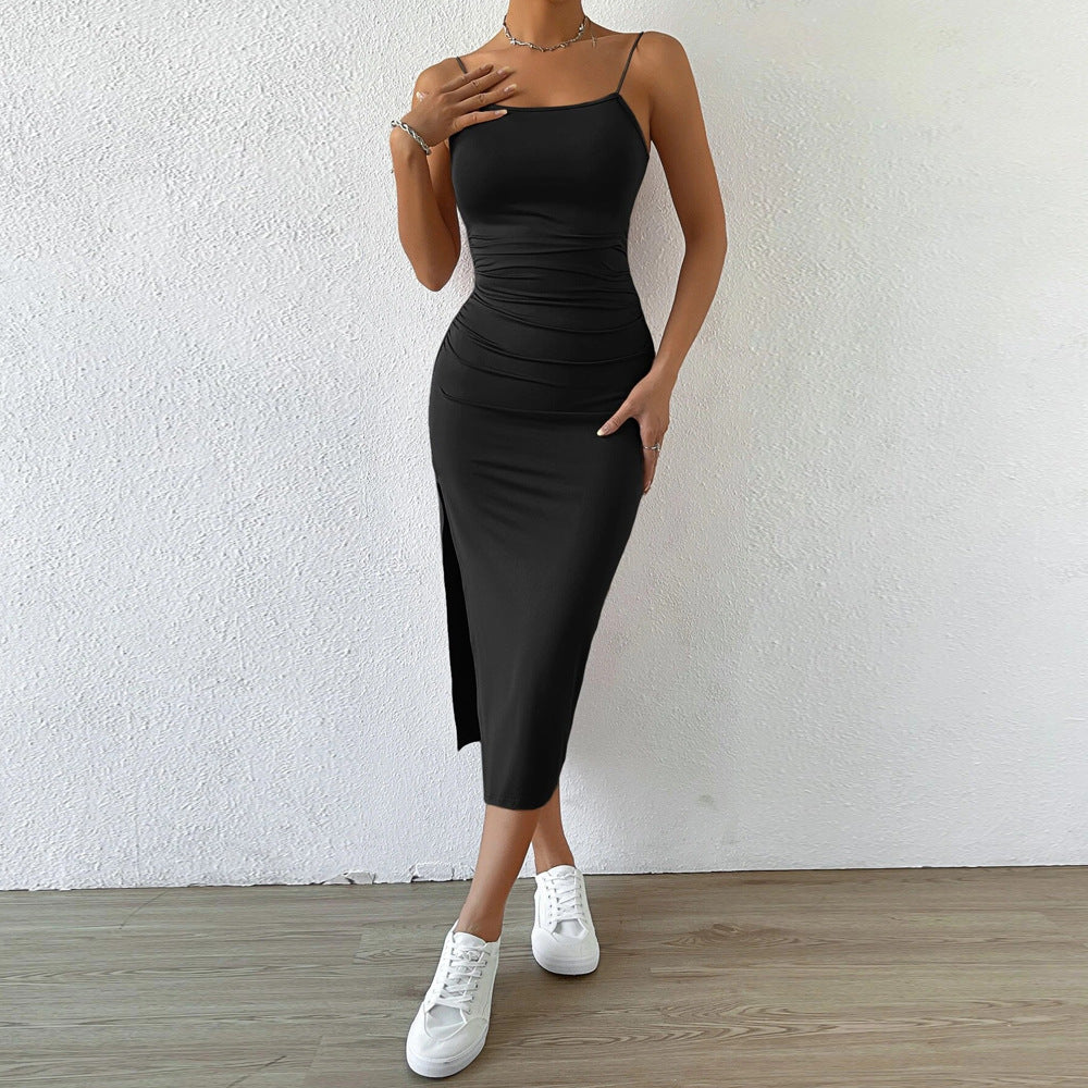 European and american women's clothing  spring new collection: sexy backless slit mini dress - bodycon dress for women