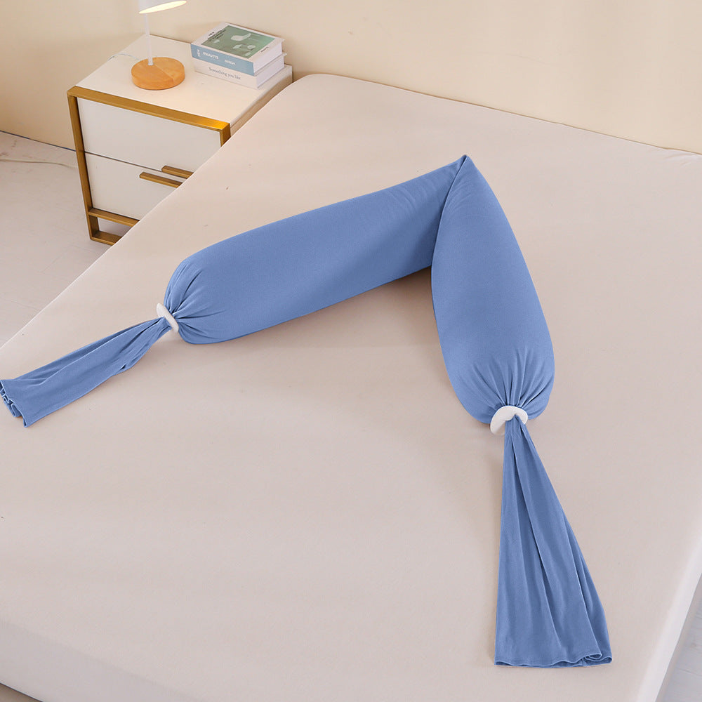 Pregnancy pillow - lumbar support, side sleeper, abdominal support, long body pillow - pregnancy side sleeping pillow with granular filling
