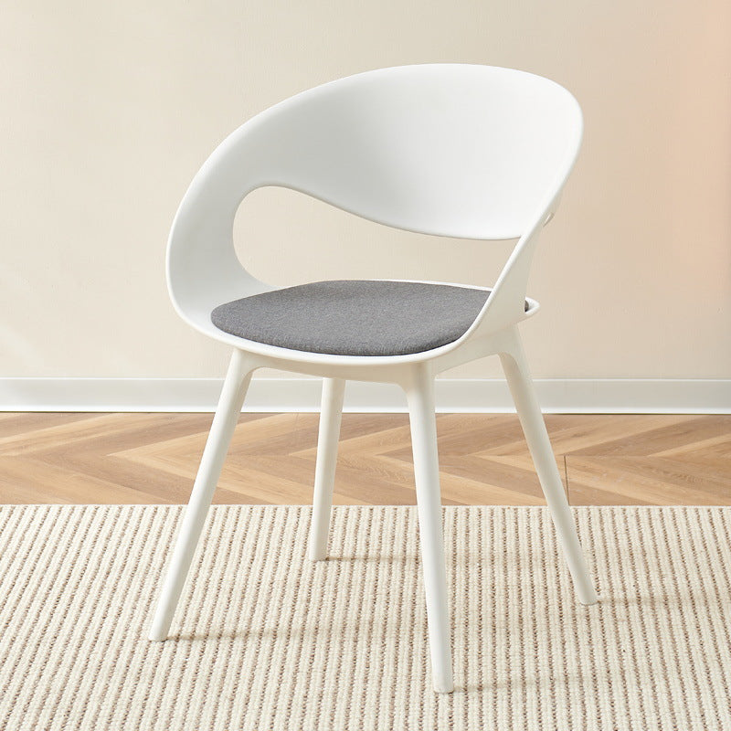 Scandinavianthickened plastic dining chair modern popular cafe dessert shop back chair casual engineering desk chair for home