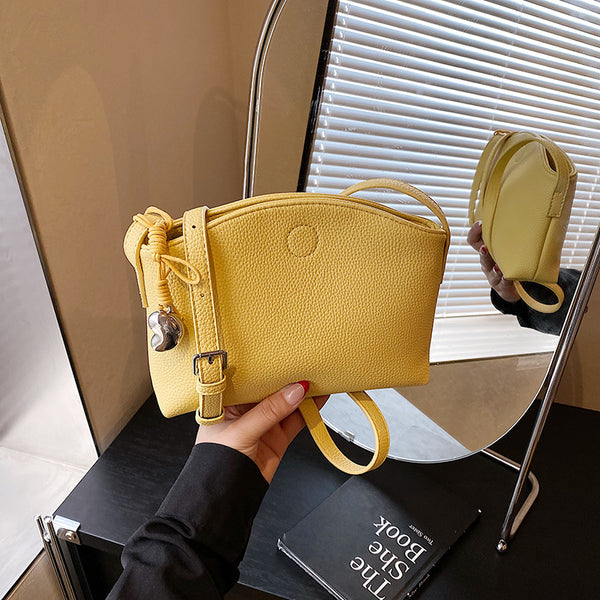 Textured women's bag 2025 summer new trend fashion shoulder bag women's high-end sense versatile oblique span bag one piece hair