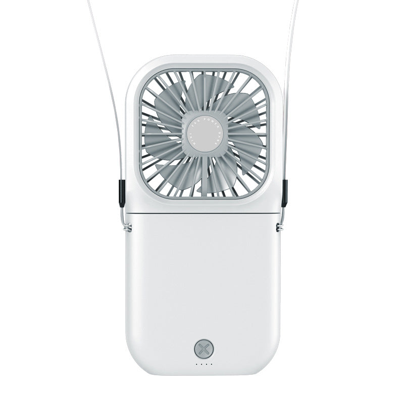 russian f30 handheld fan usb rechargeable mini foldable mobile phone holder power bank hanging neck fan