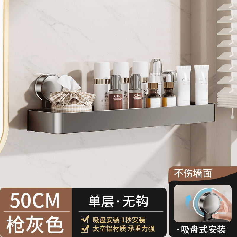 Strong suction cup rack, toilet non-punching, wall-mounted bathroom rack, wall toilet washstand storage