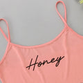 fashionnew arrivalletterhoneyprinting suspender tops shorts home wear pajamas sexysuit women's clothing