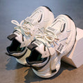 Six-one white sneakers: hot-selling girls' shoes,  new autumn collection, soft-soled kids' athletic shoes, breathable mesh for girls