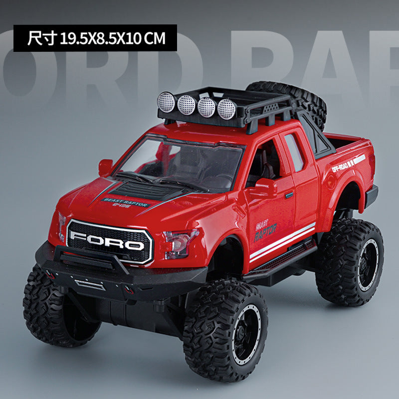 Kids' realistic inertia off-road vehicle model - doors open, lights & music - inertia toy car - cross-border hot seller