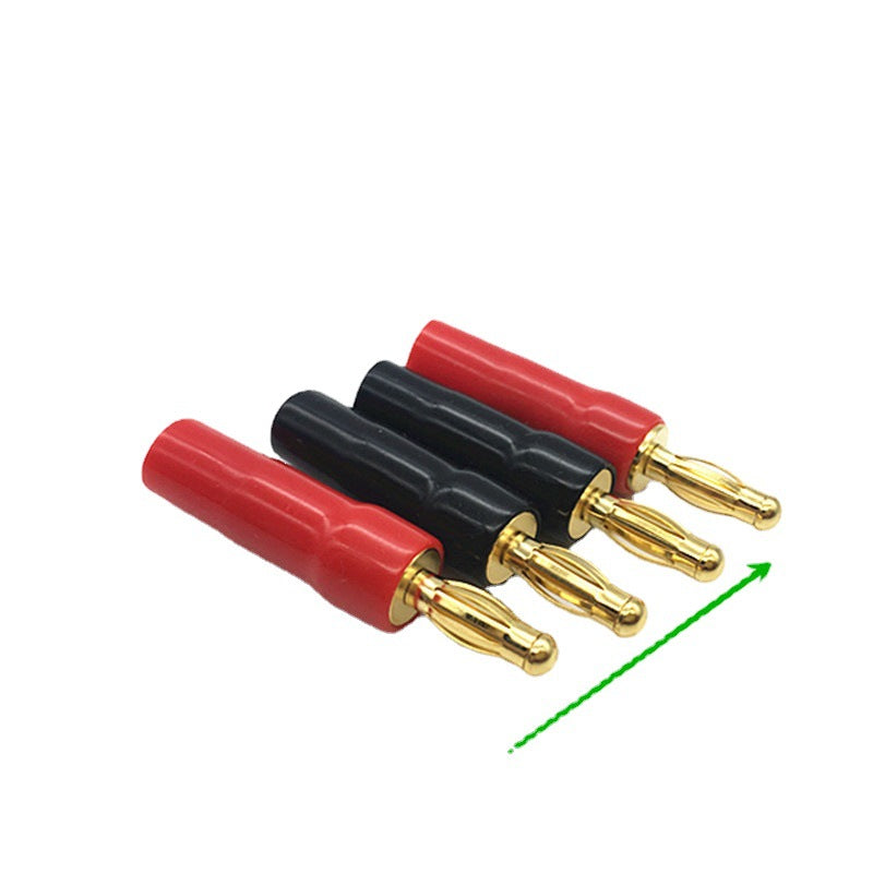 Directly from the manufacturer Copper gold plated lantern shaped banana assembly plug audio plug audio banana plug soft glue