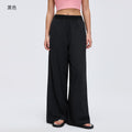 Straight-legeasiest for matchcasual pants women's drape plaidloose pantshigh waistslimming look fitness sports pantsd26092