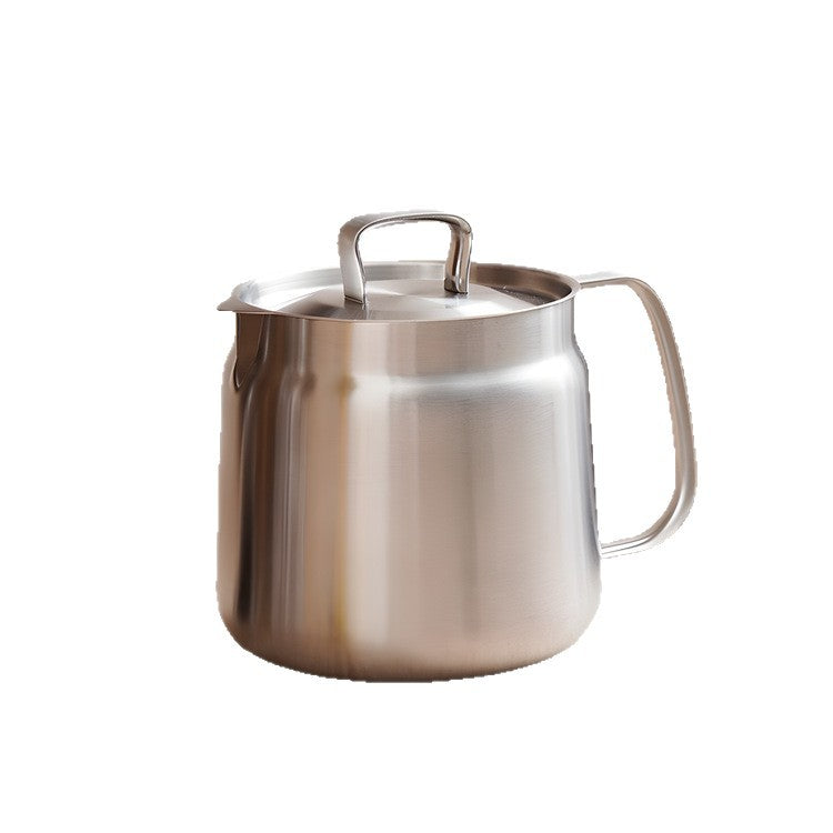 Multifunctional 304 stainless steel deep fryer with strainer, kitchen home use grease separator, lard container, large capacity oil storage pot