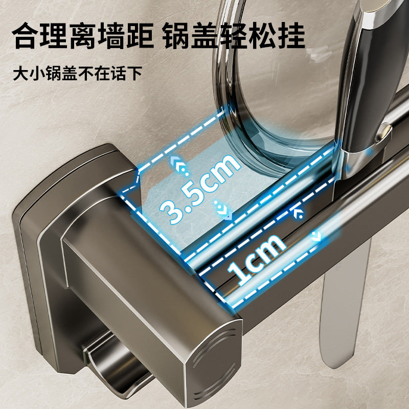 Removable kitchen hook No punching rod Multifunctional shelf Spatula Spoon hanger Wall-mounted storage row hook