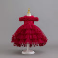 Ready-to-ship new children's formal dress - floral train princess dress for little girls, perfect for piano recitals and performances