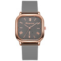 vintage style rose gold square roman scale silicone strap women's quartz watch factory direct sales wholesale